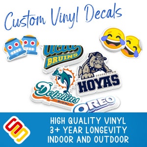 Custom Vinyl Stickers/Decals We'll Print Any Image/Design High Quality Vinyl Any Shape or Size, Custom Sticker, Custom Vinyl Sticker image 10