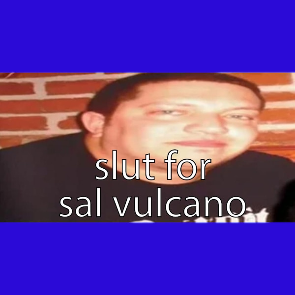 slut for sal vulcano - Funny Bumper Sticker Permanent - 8"x4" Funny Sarcastic Bumper Sticker TikTok Trend