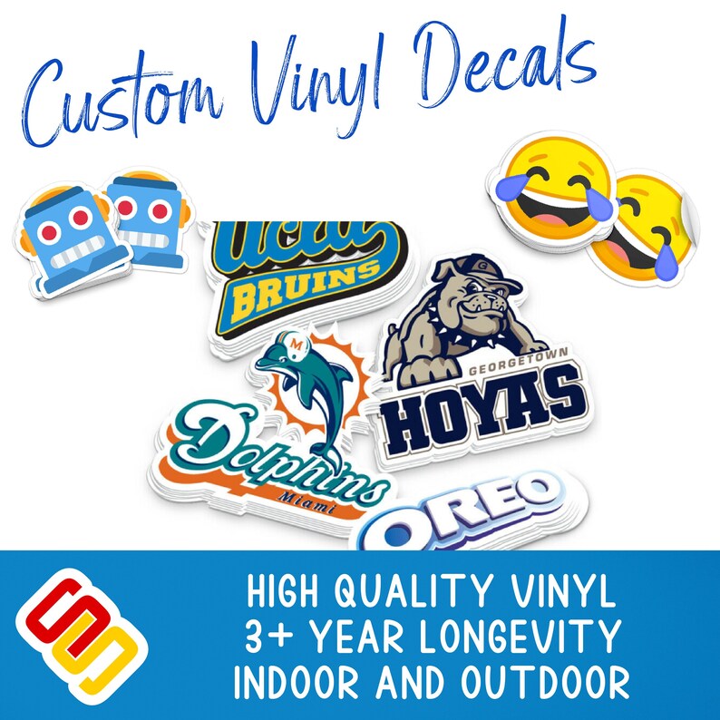 Custom Vinyl Stickers/Decals We'll Print Any Image/Design High Quality Vinyl Any Shape or Size, Custom Sticker, Custom Vinyl Sticker image 10