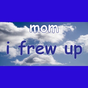 mom i frew up - Funny Bumper Sticker Permanent - 8"x4" Funny Sarcastic Bumper Sticker TikTok Trend