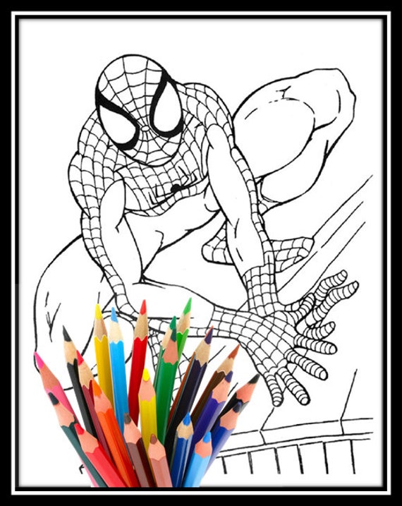 Download Spiderman Colouring And Activity Book 38 Pages Pdf Etsy