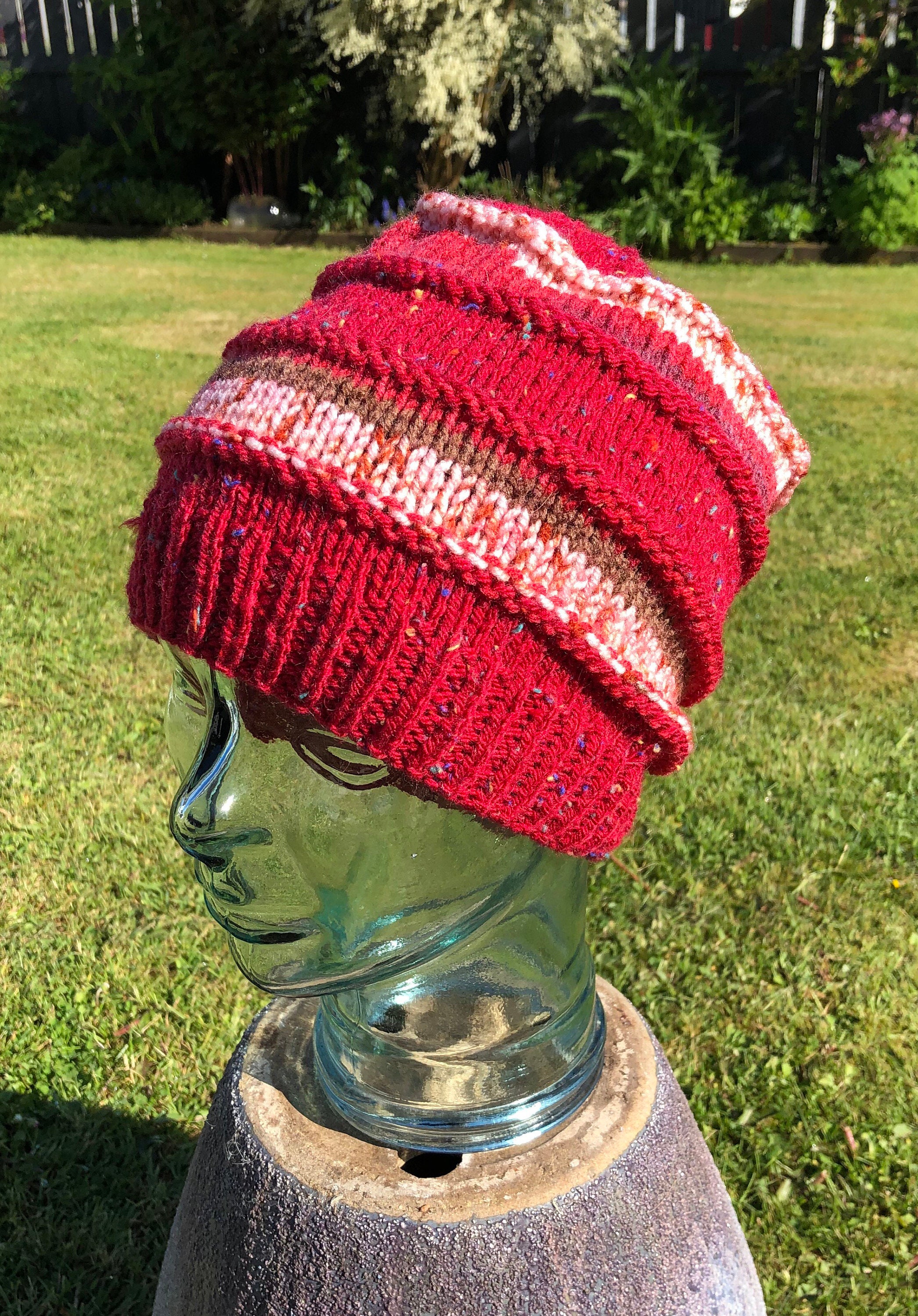 Hand Knitted Womens Beanie Hat Etsy