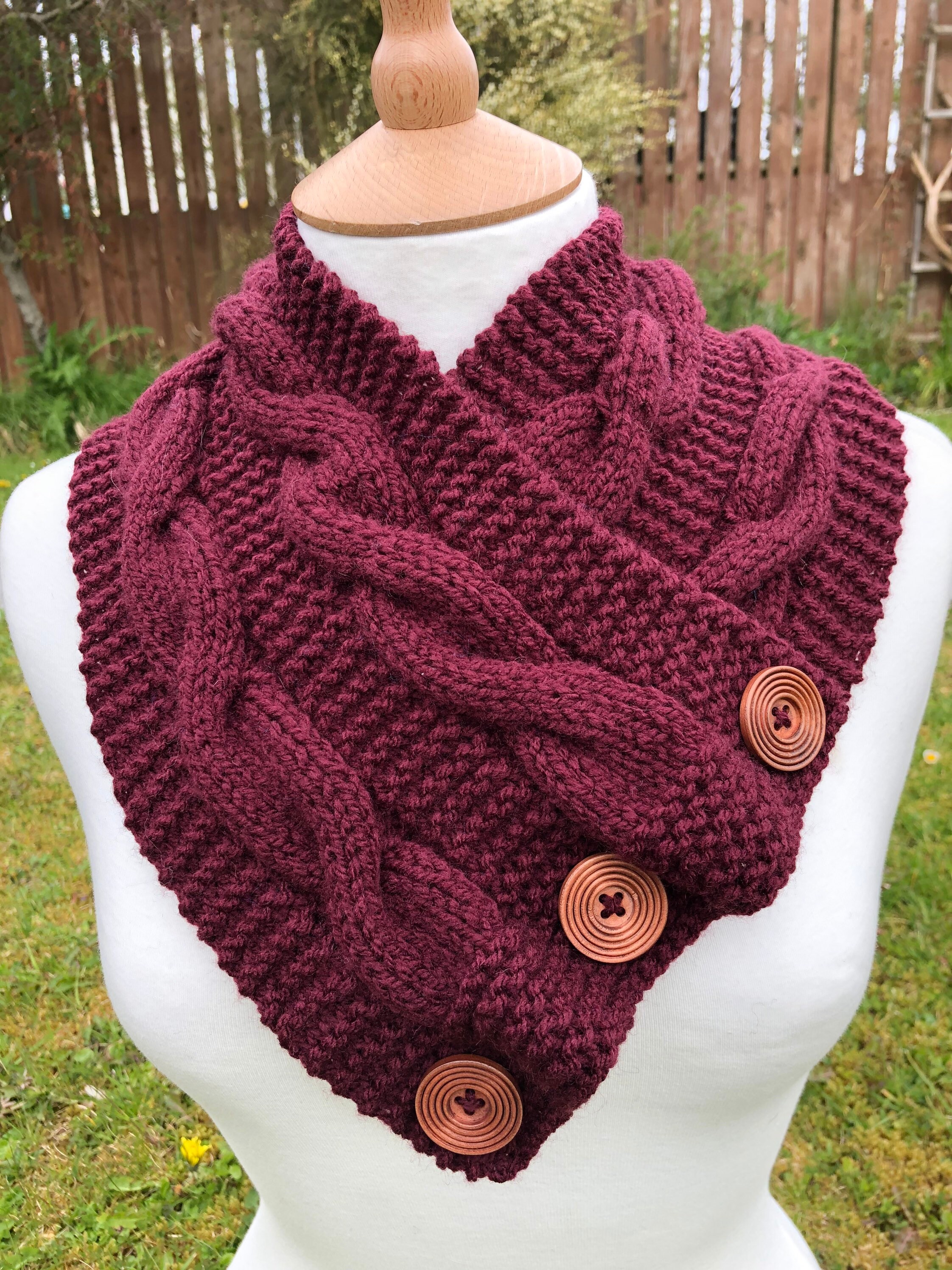 Hand Knitted Neck Warmers Scarf/Snood Etsy