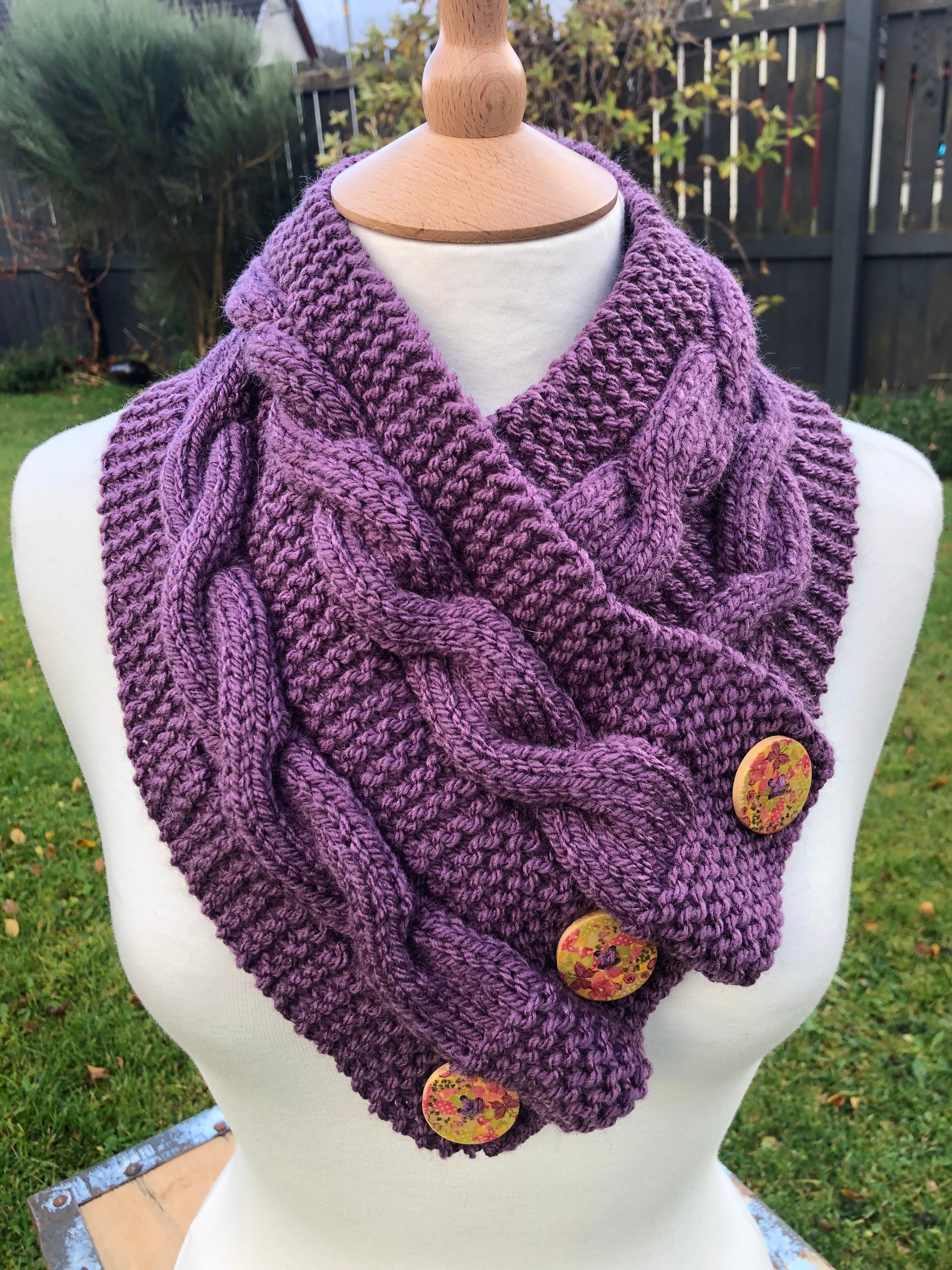 Hand Knitted Neck Warmers Scarf/Snood Etsy