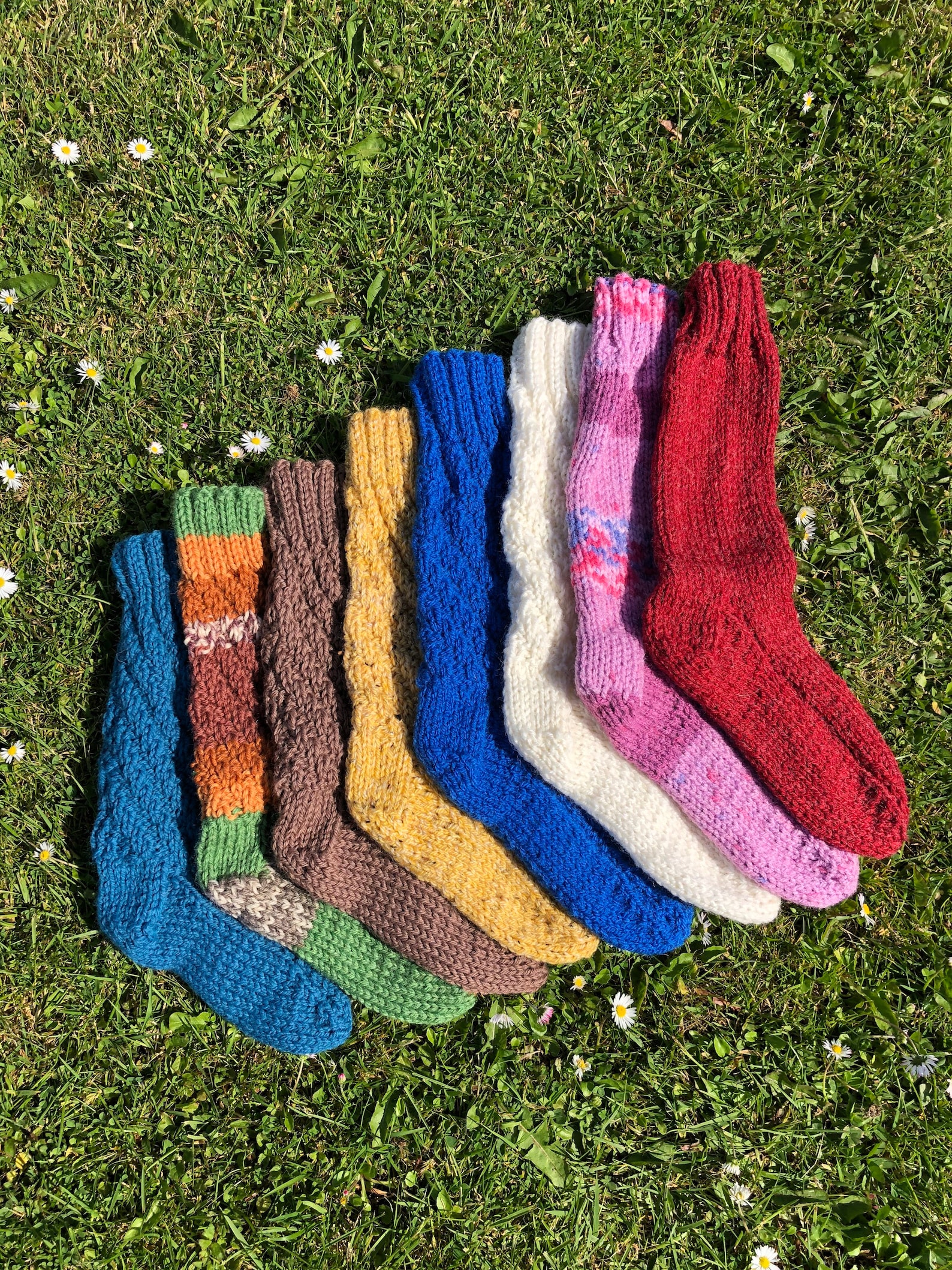 Hand Knitted Childrens Socks Age 69 Etsy