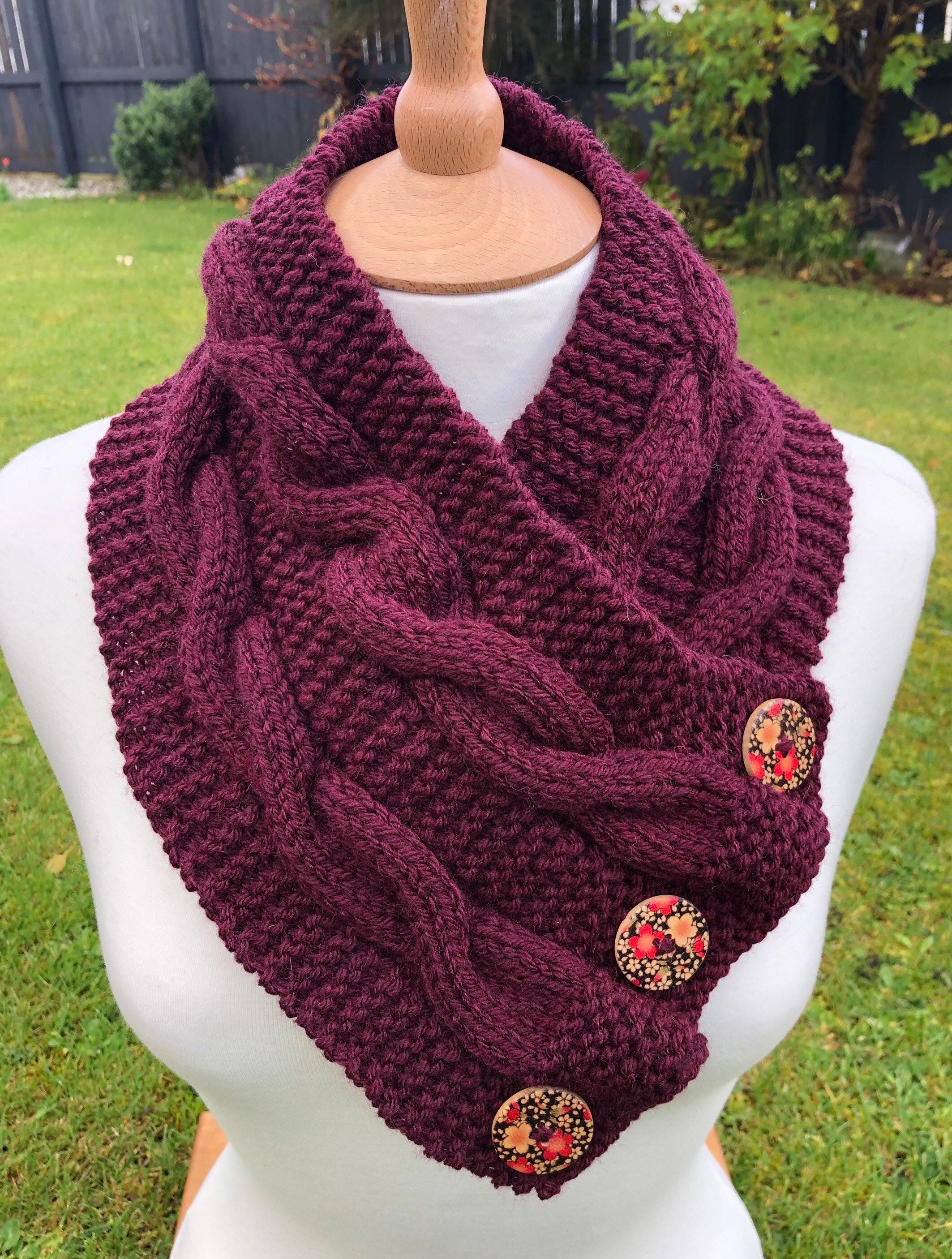 Hand Knitted Neck Warmers Scarf/Snood Etsy
