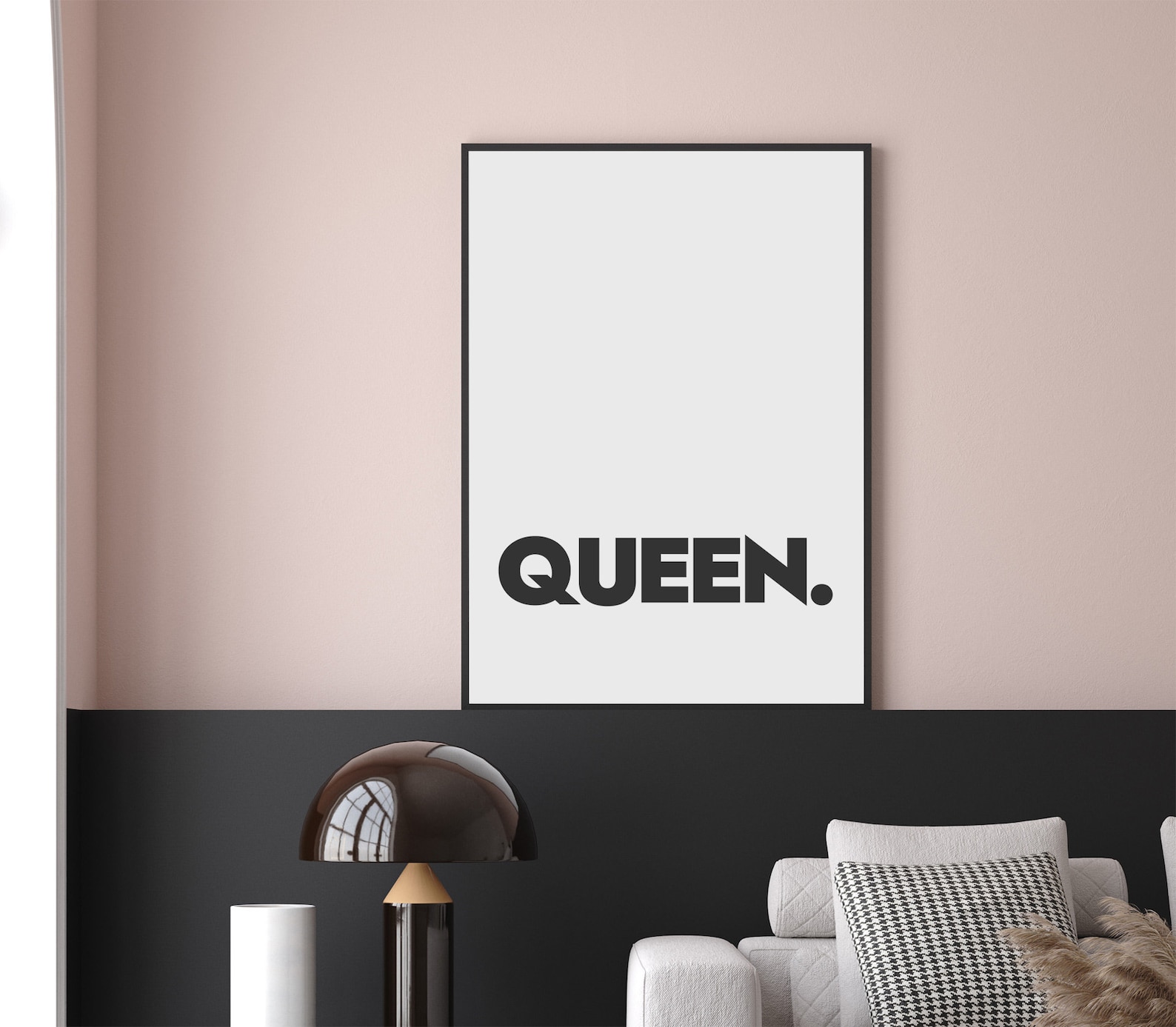 The Queen Print Downloadable Wall Art Black and White Etsy