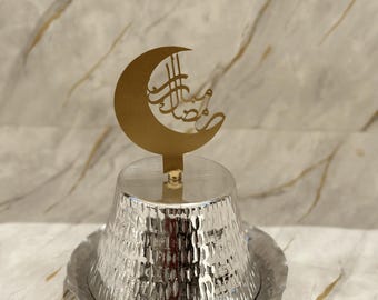 Ramadan Tarboush-Inspired Metal Date & Chocolate Plate