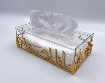 Acrylic tissue box