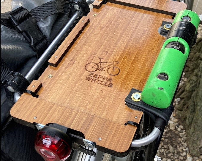 Handmade Bamboo Bike Cargo Shelf: U-Lock Holder & Upcycled Tubes