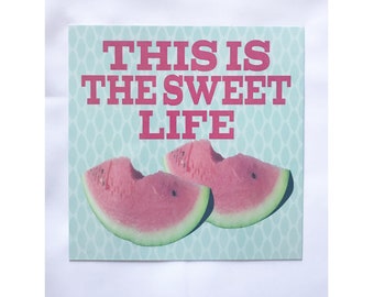 This Is The Sweet Life Wreath Sign, watermelon wreath sign, spring wreath sign, summer wreath sign, home decor, country living, wreath sign