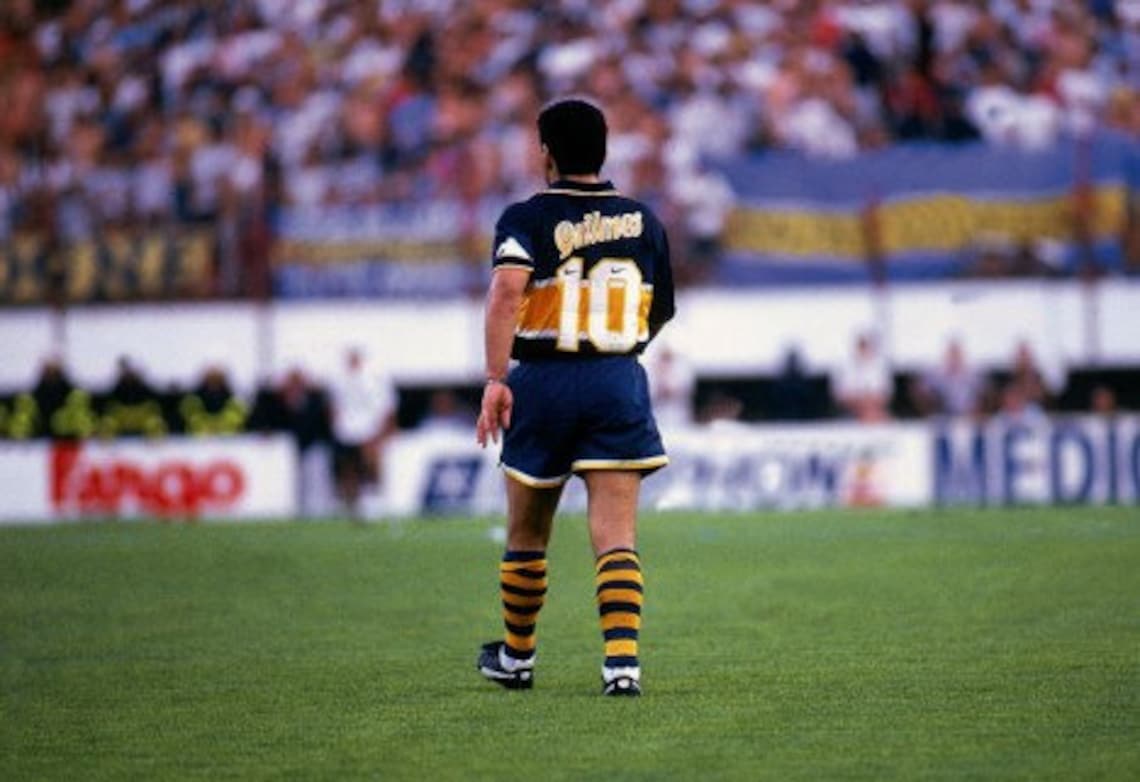 Boca Jrs Argentina 1996 original Olan jersey Diego Maradona 2d period a jewel