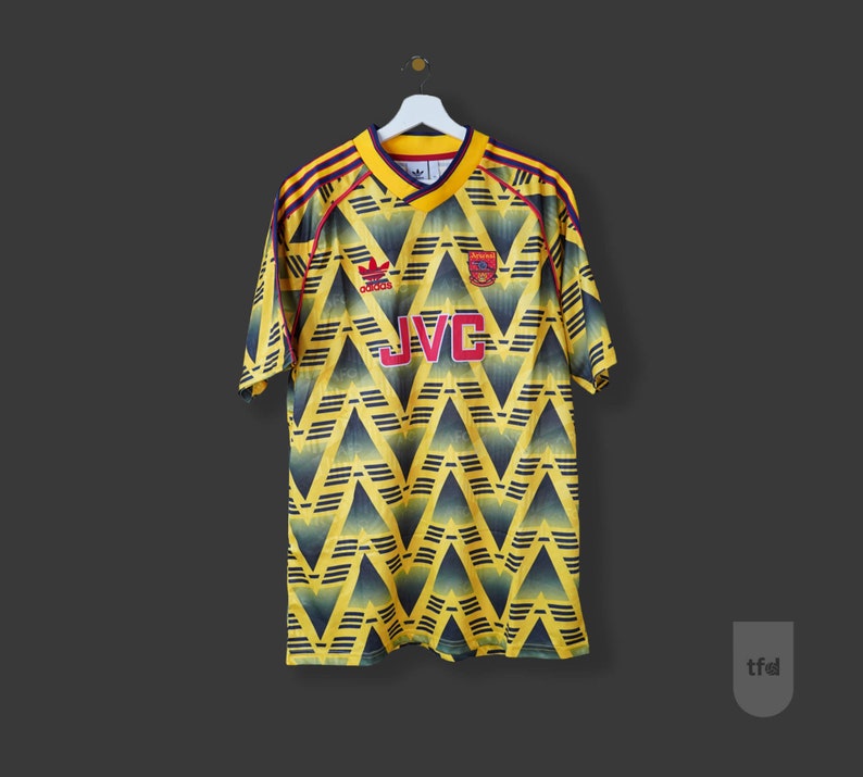 Arsenal 1991-92 Away Classic Football Shirt | Etsy