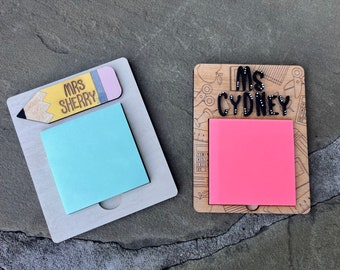custom sticky note holder for teacher