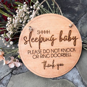 Shhhh sleeping baby  sign,stop people from ringing the doorbell!