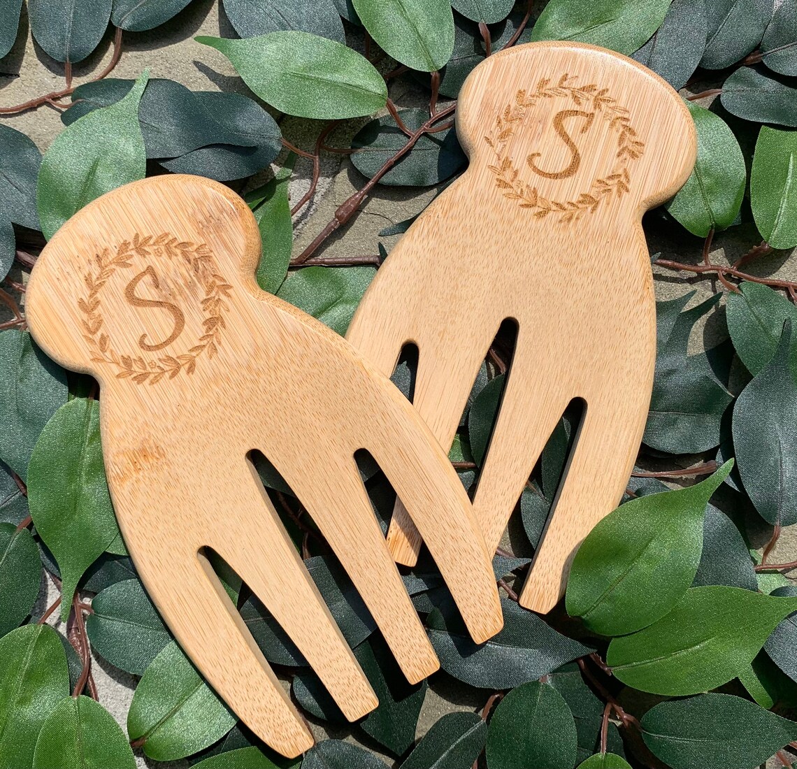 Monogram salad hands salad hands personalization Etsy