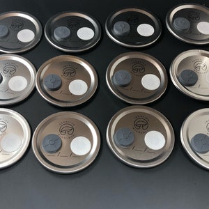 12 Pack Mushroom Growing Jar Lids - Regular Mouth