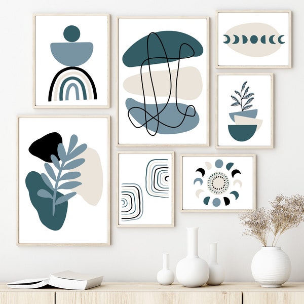 Teal Wall Art Etsy