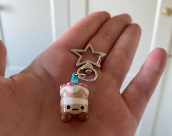 Strawberry cake Keychain | Jellycat Inspired Polymer Clay Bag Accessory