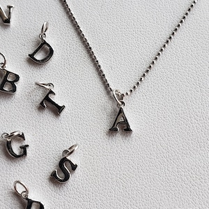 Dainty Sterling Silver Initial Necklace, Tiny Letter Necklace, Monogram Necklace, Personalized Jewelry