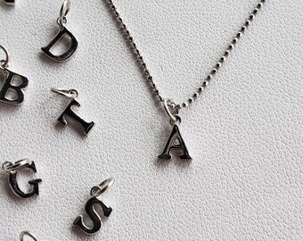 Dainty Sterling Silver Initial Necklace: Personalized Letter Jewelry
