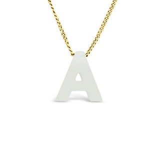 Mother of Pearl Initial Necklace