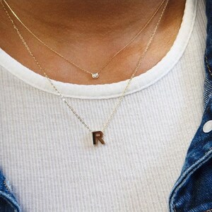 14k Gold Initial Necklace