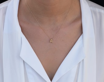 14k Gold Initial Necklace