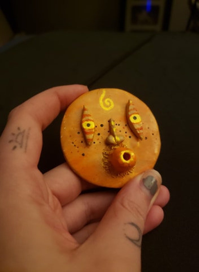 Hand Made Clay Incense Holder Face can Be Customized Etsy Norway