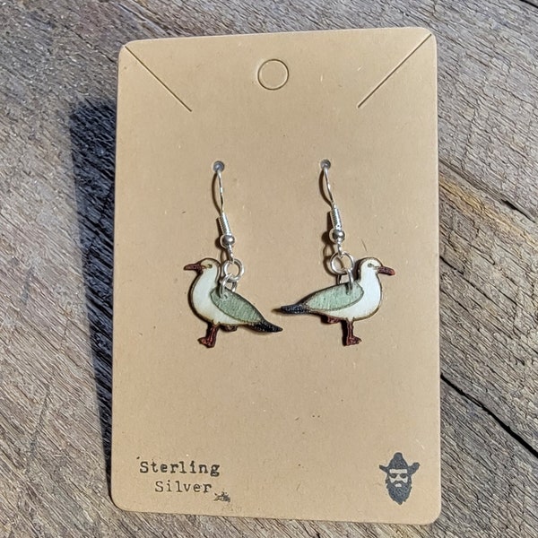 Mini Seagull Earrings