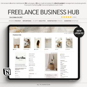 Freelancer Notion Template | Notion CRM Client Tracker | Service based Business Planner Dashboard | Client Management , Project management