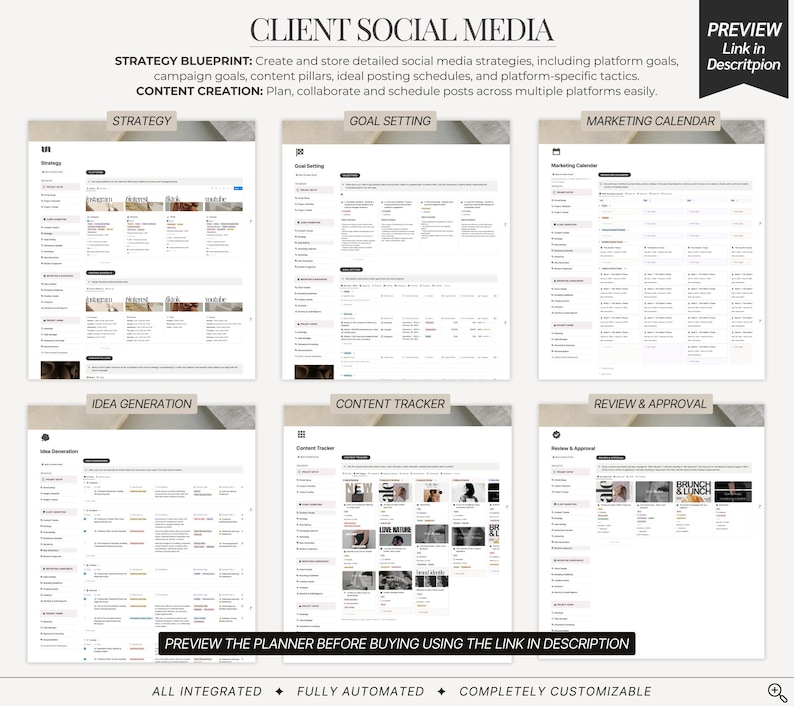 CREATE QUALITY CONTENT FAST WITH TEMPLATES
Instagram - Post
Pinterest Post
Instagram - Reel
TikTok - Video
Facebook - Post
Tweet
Linkedin Post
Youtube Video
Social media prompts & checklists
Pre-built templates for all types of posts & platform