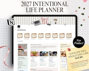 2027 Intentional Life Planner Notion | All-in-One Life Management System