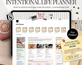 Intentional Life Planner Notion | All-in-One Life Management System (2026)
