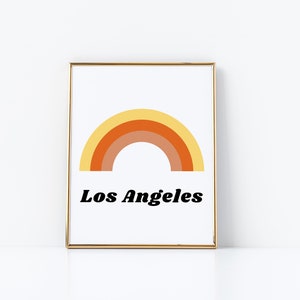 Los Angeles Wall Art- Instant Art Print - Housewarming Gift