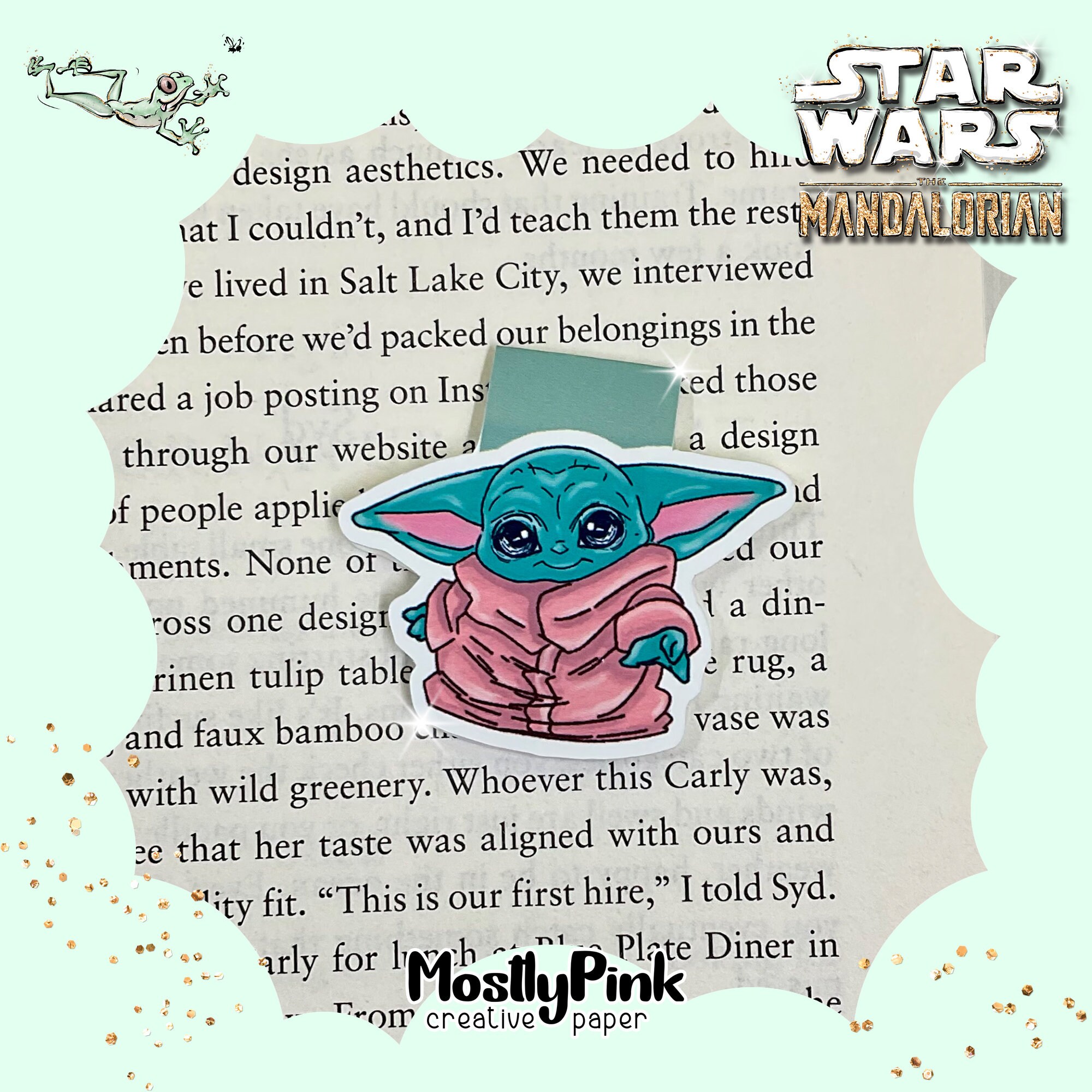 Bookmark Baby Yoda 1 Etsy