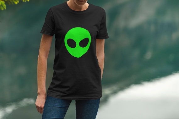 Little Green Alien Face Emoji Unisex T 