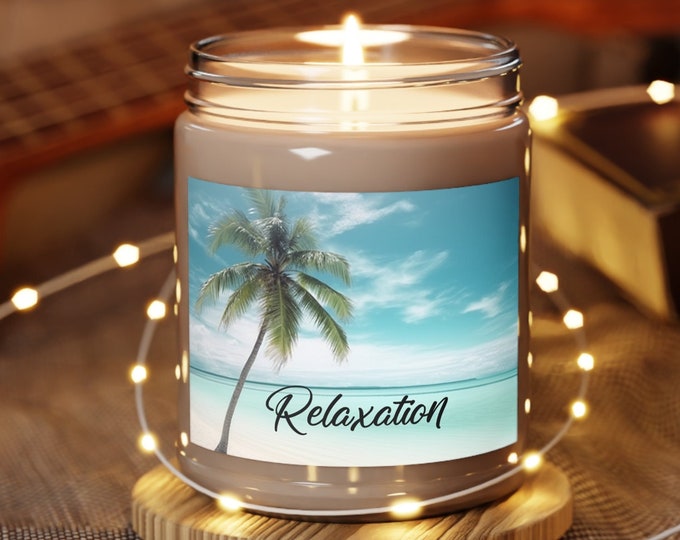 Relaxing Spa Candle | Stress Relief Candle | Relaxation Soy Candle | Relaxing Candles | Aromatherapy Candle | Natural Scented Candle | 9 oz.