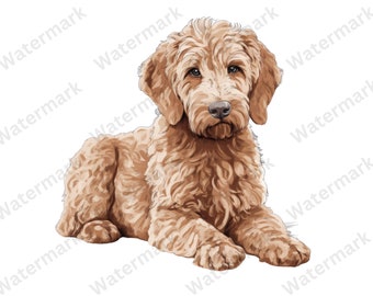 Poodle Mix clipart, Goldendoodle clipart, Labradoodle png illustration, Dog mom, DIY portrait, Dog portrait, Poodles portrait,  Dog mom