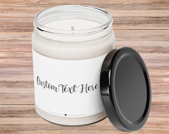 New Personalized Gifts | Create Your Own Custom Candle Label | Soy Candle with Blank Label | Creative Candle with Custom Text