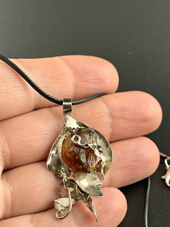 Abstract, Tree of Life Vine, Citrine Sterling Sil… - image 8
