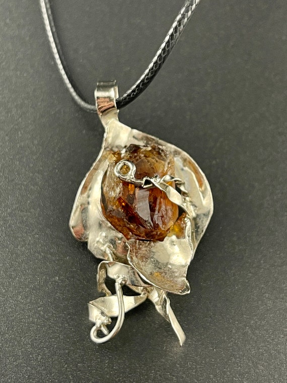 Abstract, Tree of Life Vine, Citrine Sterling Sil… - image 2