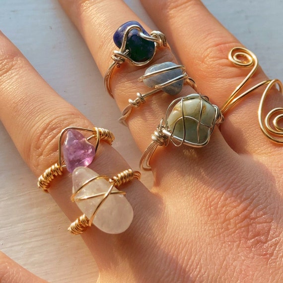 Crystal shop rings etsy