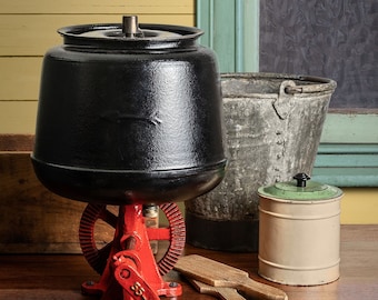 バターチャーン　ヴィンテージ　かくはん器 バターチャーン （バター攪拌機） : フランス生活便り