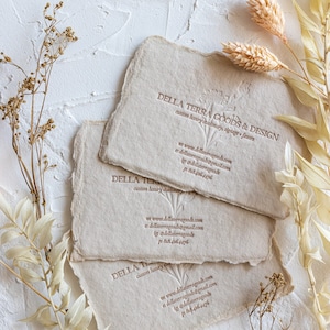 Cartes de visite personnalisées en typographie ou en aluminium (consultation uniquement)