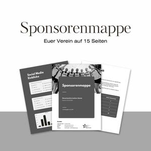 Moderne Sponsorenmappe für Showtanzgruppen (zweifarbig) - Canva-Vorlage für deinen Verein