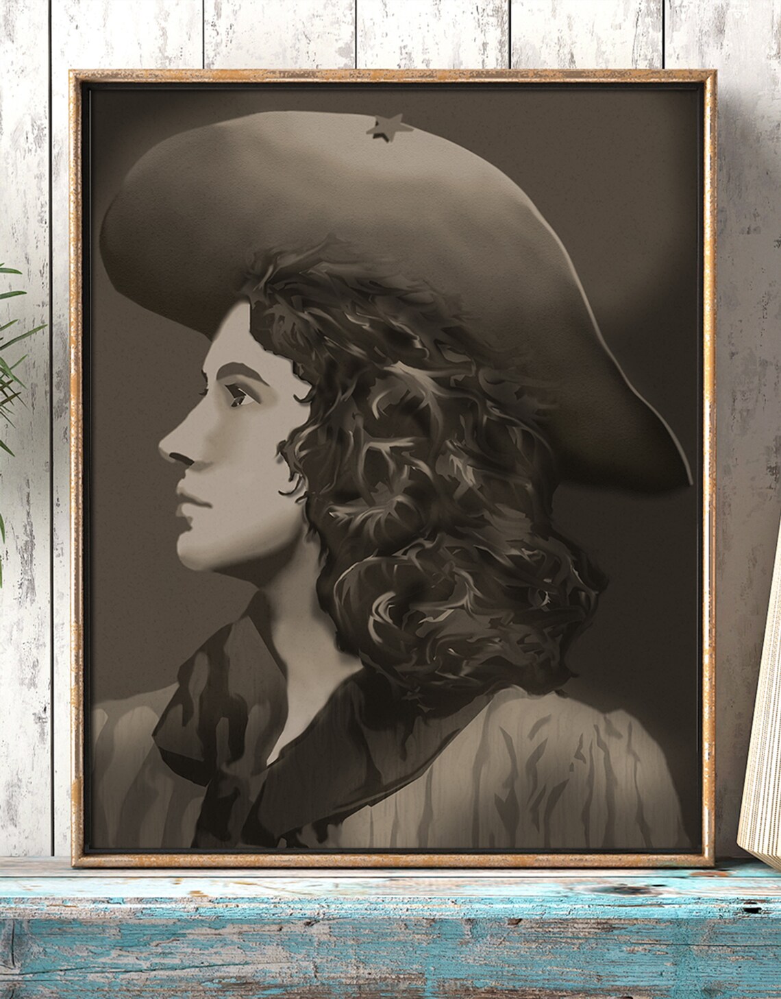 Annie Oakley Portrait: Wild West Digital Art Print Printable - Etsy