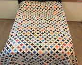 Cathedral Window Quilt Amish Handmade Quilt