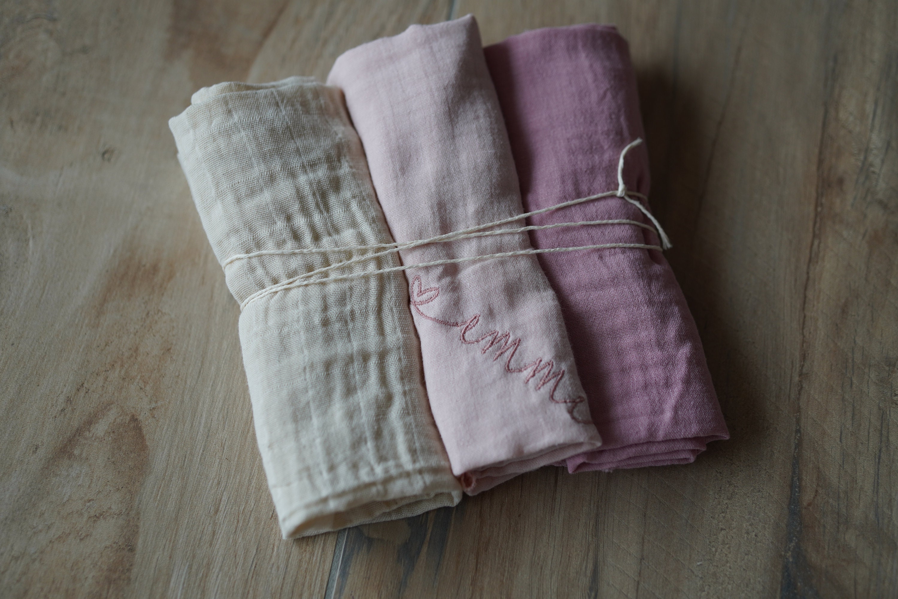Personalized muslin cloth set Etsy