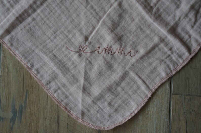 personalized muslin cloth set